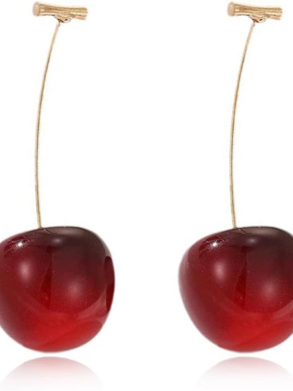 Cherry Earrings for Women 3D Red Cherry Dangle Earrings Cute Cherry Drop Earring